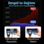 Coofbe RGB Işıklı Super Soğutucu Yarı İletken Telefon Soğutucu Telefon Radyatör Telefon Soğutma Fanı Mavi