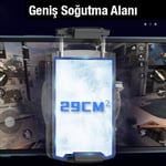 Coofbe RGB Işıklı Super Soğutucu Yarı İletken Telefon Soğutucu Telefon Radyatör Telefon Soğutma Fanı Mavi