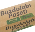 Cook Doğada Çözünür Buzdolabı Poşeti, Orta Boy, 24 x 38 cm, 30 Yaprak