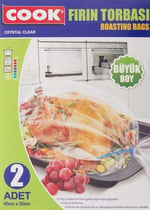 Cook Fırın Torbası, Hindi Boy, 45 x 50 cm, 2 Yaprak, Polyester Telli - Seçenekler: Büyük 2li paket, Büyük