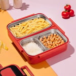 Cooker 1392-2 Çelik Hazneli 3 Bölmeli Beslenme Kutusu Lunchbox Sefer Tası - Turuncu