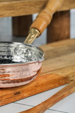 Cooker 14 cm Dövme Bakır El Yapımı Sosluk Tereyağlık, Bakır, Tek Ebat