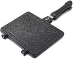 COOKWARE EDA DÖKÜM EL TOSTU MAKİNASI OCAK ÜSTÜ GRİ 17X24 CM ZK-904