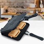 COOKWARE EDA DÖKÜM EL TOSTU MAKİNASI OCAK ÜSTÜ GRİ 17X24 CM ZK-904