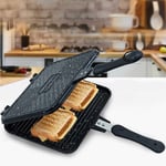 COOKWARE EDA DÖKÜM EL TOSTU MAKİNASI OCAK ÜSTÜ GRİ 17X24 CM ZK-904