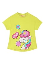 Cool Unicorn Kız Çocuk T-shirt Lila Tayt Takım