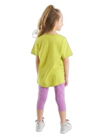 Cool Unicorn Kız Çocuk T-shirt Lila Tayt Takım