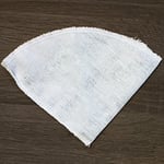 Cool&Shark Kumaş Kahve Filtresi 2 Adet Doğal Ham Bez (V60 uyumlu, Beyaz)