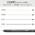Copic İşaretleyiciler Çok Katmanlı İnce Pigment Esaslı Mürekkep, 4 Parça Set