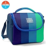 Coral High Beslenme Çantası 11797, Erkek Çocuk, Lacivert Yeşil Renkli Çizgili, Isı Yalıtımlı
