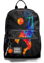 Coral High Dört Bölmeli Gri Basketbol Ortaokul Çantası - Erkek Çocuk