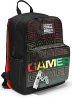 Coral High Dört Bölmeli Siyah Gri Gamer Ortaokul Çantası Erkek Çocuk Sırt Çantası