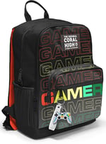 Coral High Dört Bölmeli Siyah Gri Gamer Ortaokul Çantası Erkek Çocuk Sırt Çantası