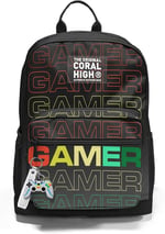 Coral High Dört Bölmeli Siyah Gri Gamer Ortaokul Çantası Erkek Çocuk Sırt Çantası