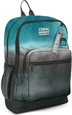 Coral High Dört Bölmeli Turkuaz Gri Batik Desenli İlkokul Sırt Çantası - Erkek Çocuk