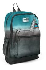 Coral High Dört Bölmeli Turkuaz Gri Batik Desenli İlkokul Sırt Çantası - Erkek Çocuk
