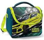Coral High Erkek Çocuk Okul Beslenme Çantası - Yeşil-Sarı Yarış Arabası