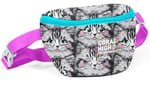 Coral High Gri Kedi Baskılı Kız Çocuk Bel Çantası