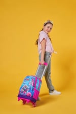 Coral High Işıklı Tekerlekli Pembe Mor Kaplumbağa Çekçek Okul Çantası - Kız Çocuk