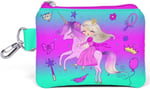 Coral High Kids Açık Pembe Mor Unicornlu Prenses Desenli Bozuk Para Çantası 21871