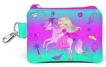 Coral High Kids Açık Pembe Mor Unicornlu Prenses Desenli Bozuk Para Çantası 21871