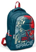 Coral High Kids Çivit Kırmızı Astronot Desenli 3'lü Okul Çanta Seti - Erkek Çocuk İlkokul Çanta Takımı Sırt Çantası