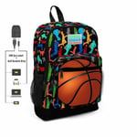 Coral High Kids Dört Gözlü Erkek Çocuk İlkokul Çantası - Basketbolcu- USB+AUX Soketli