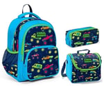 Coral High Kids Erkek Çocuk İlkokul Çanta Seti Monster Truck - Polyester