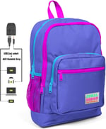 Coral High Kids Mavi Usb Şarjlı Kulaklık Çıkışlı Okul Sırt Çantası 23803