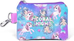 Coral High Kids Mor Pembe Unicorn Deniz Kızı Desenli Bozuk Para Çantası 21916