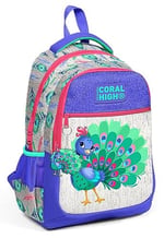 Coral High Kız Çocuk İlkokul ve Ortaokul Sırt Çantası - Yeşil Tavuskuşu