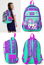Coral High Okul Çantası Mor Su Yeşili Unicorn Desenli 3'lü Set, 234-jk