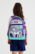 Coral High Okul Çantası Mor Su Yeşili Unicorn Desenli 3'lü Set, 234-jk