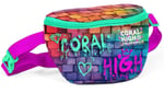 Coral High Pembe Lacivert Grafiti Baskılı Erkek Çocuk Bel Çantası