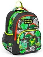 Coral High Siyah Yeşil Dinazor İlkokul Okul Sırt Çantası - Erkek Çocuk