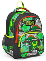 Coral High Siyah Yeşil Dinazor İlkokul Okul Sırt Çantası - Erkek Çocuk