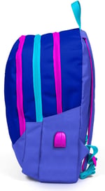 Coral High Sport Lacivert Pembe Okul ve Günlük Sırt Çantası - Dört Gözlü - USB ve AUX Soketli