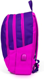 Coral High Sport Pembe-Mor Okul ve Günlük Sırt Çantası - USB ve AUX Çıkışlı