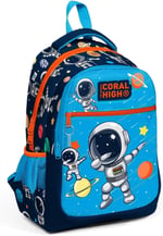 Coral High Üç Gözlü Erkek Çocuk İlk ve Orta Okul Çantası - Lacivert Mavi Astronot