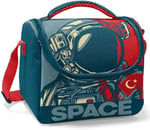 Coral High Yeşil Astronot Baskılı Erkek Çocuk Okul Beslenme ve Piknik Çantası