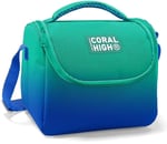 Coral High Yeşil Saks Renk Geçişli Isı Yalıtımlı Beslenme Çantası - Erkek Çocuk