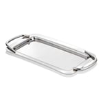 Cornella Basic Dikdörtgen Sunum Tepsisi Silver Büyük En:24 Cm X Boy:43 Cm X Tümü:49 Cm