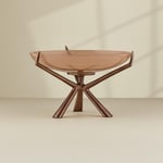 Cornella Gınger Antik Bronz Ayaklı Dekoratif Cam Tabak Çap:30 Cm X Boy:19 Cm