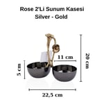 Cornella Rose 2'li Sunum Kasesi Silver - Gold
