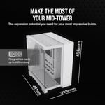 CORSAIR 6500X Mid-Tower Dual Chamber PC Case - White (CC-9011258-WW) - Seçenekler: Hava Akışı, Hava akımı, Sertleştirilmiş cam...