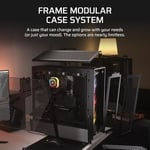 CORSAIR Frame 4000D RS ARGB Modüler Mid-Tower ATX PC Kasası – Yüksek Hava Akışı, 3X Önceden Takılmış RS ARGB Fanlar, InfiniRail™ Fan Montaj Sistemi, ASUS BTF, MSI Project Zero, Gigabyte Project