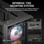 CORSAIR Frame 4000D RS ARGB Modüler Mid-Tower ATX PC Kasası – Yüksek Hava Akışı, 3X Önceden Takılmış RS ARGB Fanlar, InfiniRail™ Fan Montaj Sistemi, ASUS BTF, MSI Project Zero, Gigabyte Project