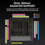 CORSAIR Frame 4000D RS ARGB Modüler Mid-Tower ATX PC Kasası – Yüksek Hava Akışı, 3X Önceden Takılmış RS ARGB Fanlar, InfiniRail™ Fan Montaj Sistemi, ASUS BTF, MSI Project Zero, Gigabyte Project