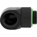 Corsair Hydro X Series 90° uç adaptörü döndürülebilir (ikili paket, G1/4 inç BSPP adaptör dişlisi, pirinç üretim dayanıklılık, güvenli dönme meka - Seçenekler: Döner adaptör, XF Hardline bağlantısı...