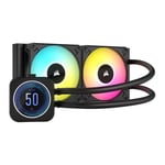 Corsair iCUE H100i Elite LCD XT Sıvı CPU Soğutucu - IPS LCD Ekran - Çift Fan AF120 RGB ELITE - Radyatör 240 mm - Intel® LGA 1700, AMD AM5 ve Plus için uygundur - Siyah